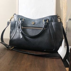 Tory Burch Black Leather Cross Body / Shoulder Bag